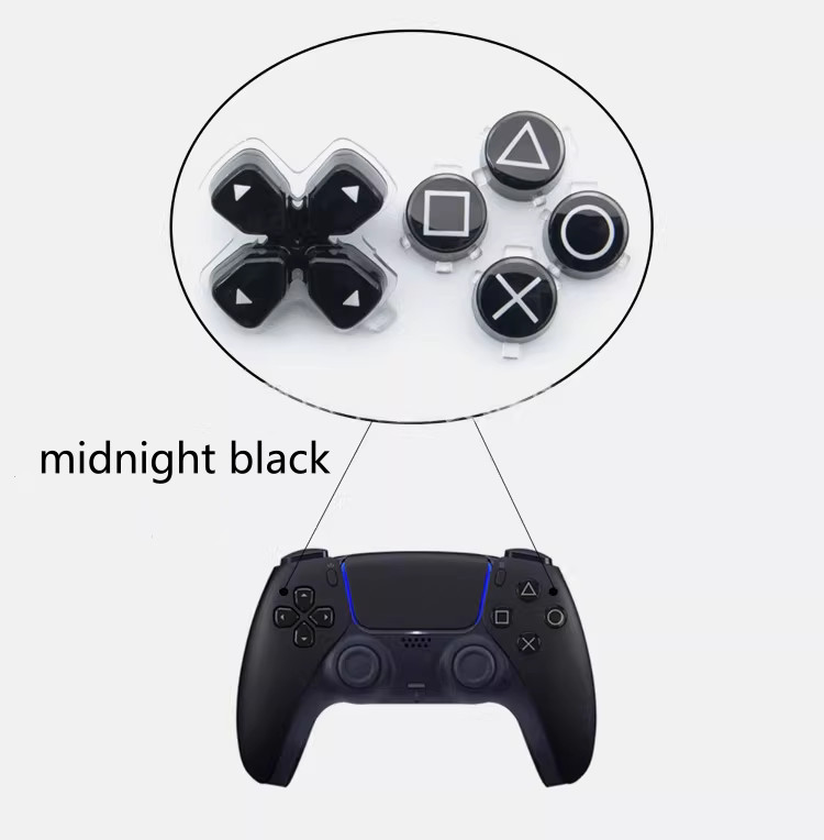 6 Colors Original Crystal Direction ABXY Button Set for PS5 Controller