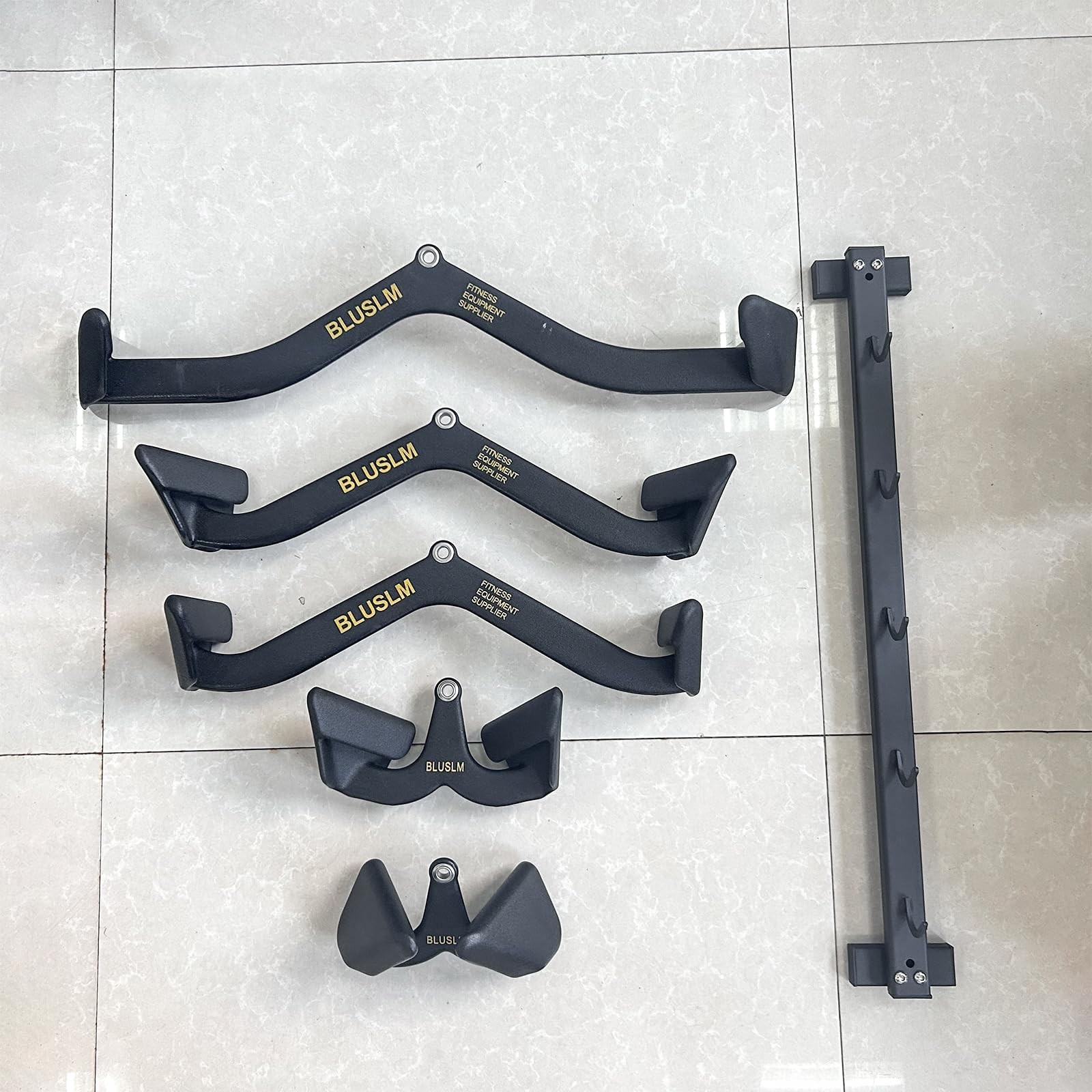 BLUSLM Lat Pull Down Bar T bar Row Attachment, V Bar Tricep Lat Pulldown Atta...