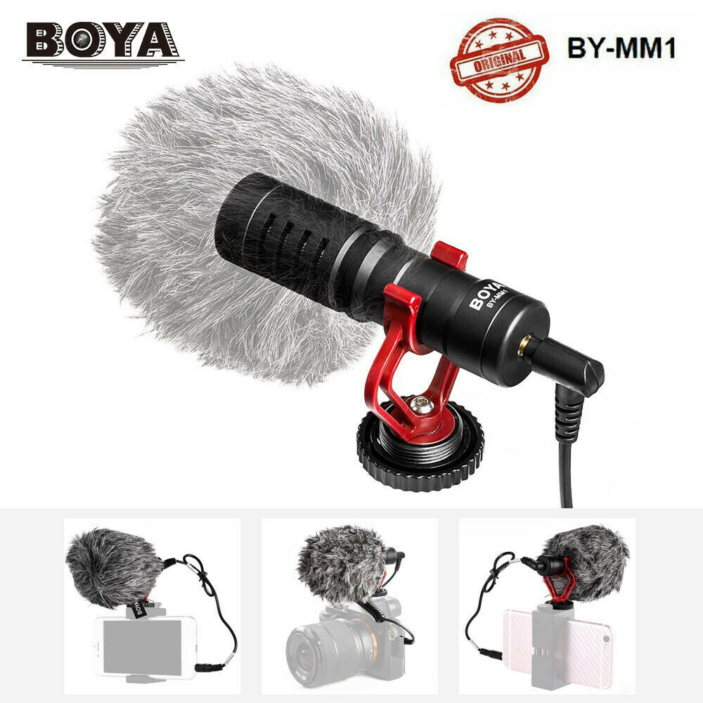 BOYA BY-MM1 3.5mm Microphone Pocket Video Mic For DSLR Camera Smartphones