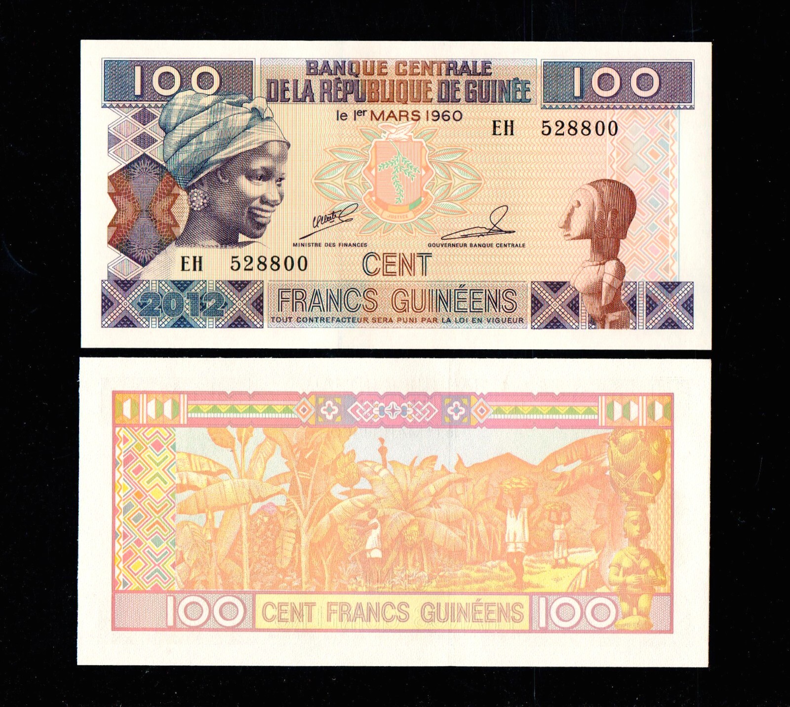 2021 Guinea 100 Francs p-35b GEM UNC Free Shipping (a201)