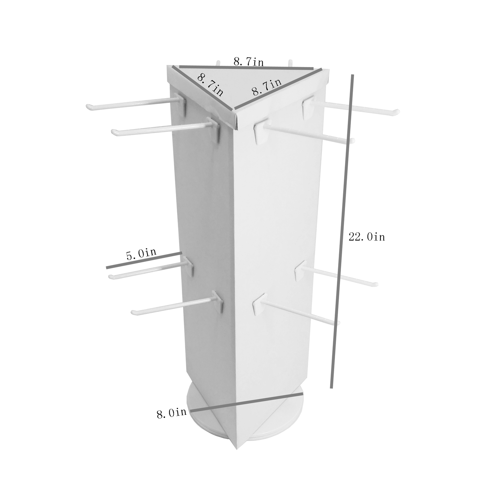 Corrugated Cardboard Socks Display Rotating Peg Hook Display Coutertop Display