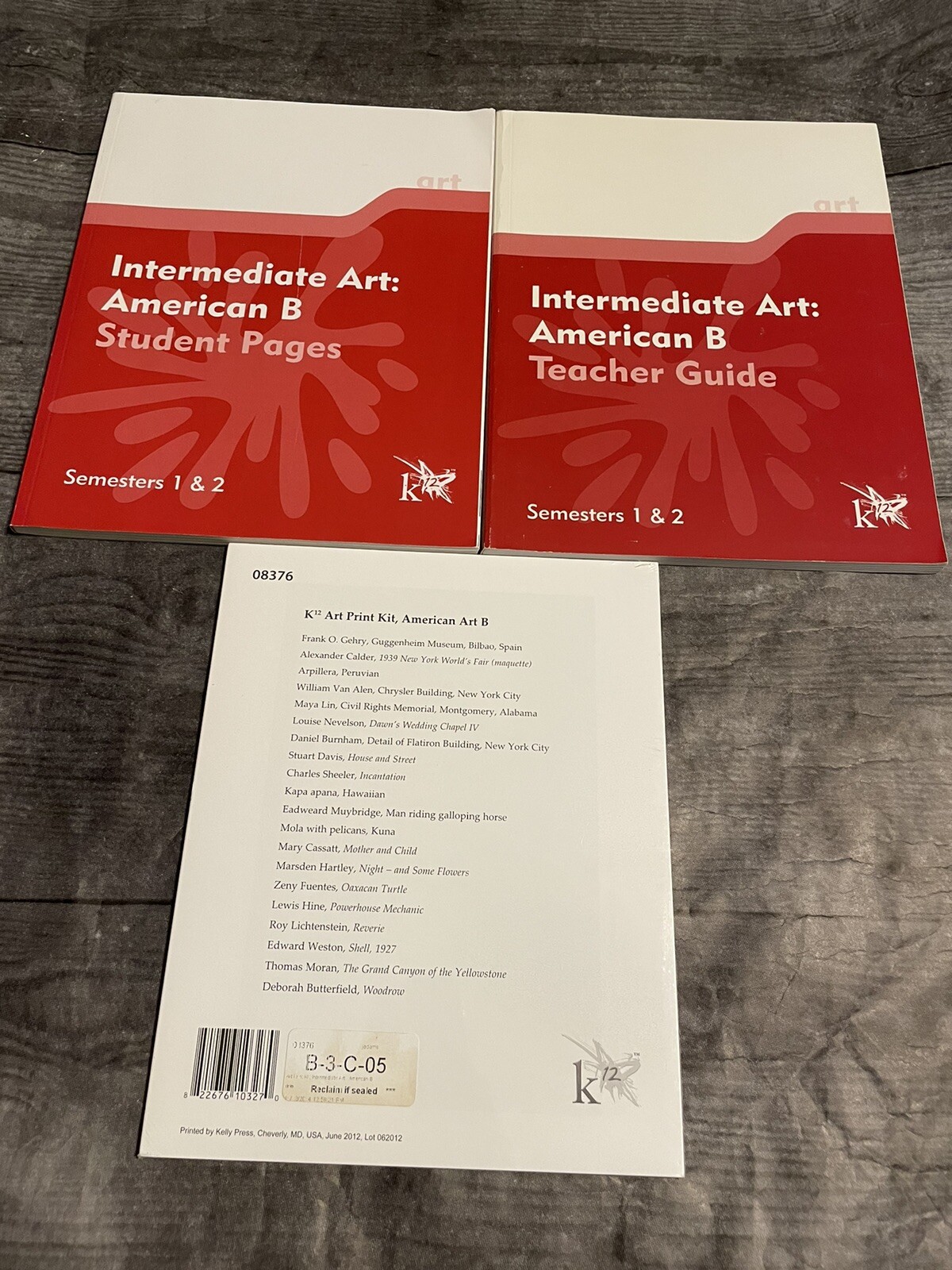 K12 Intermediate Art: American B Student Pages Teacher Guide Art Print Kit