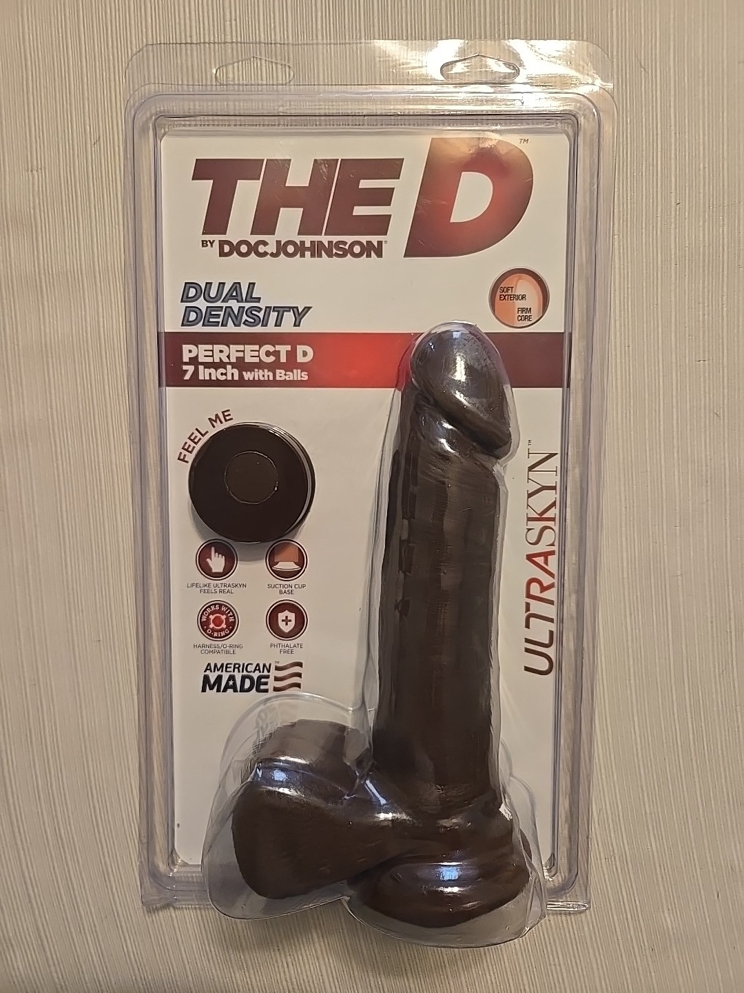 The D By Doc Johnson 7 Inch Dildo - Chocolate