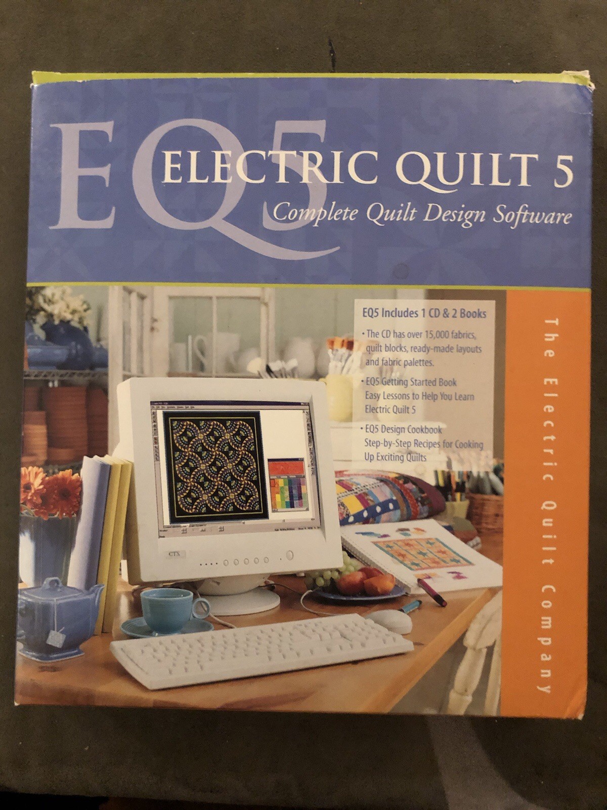 Electric Quilt 5 EQ5 Complete Quilt Design Software 2 Books + CD