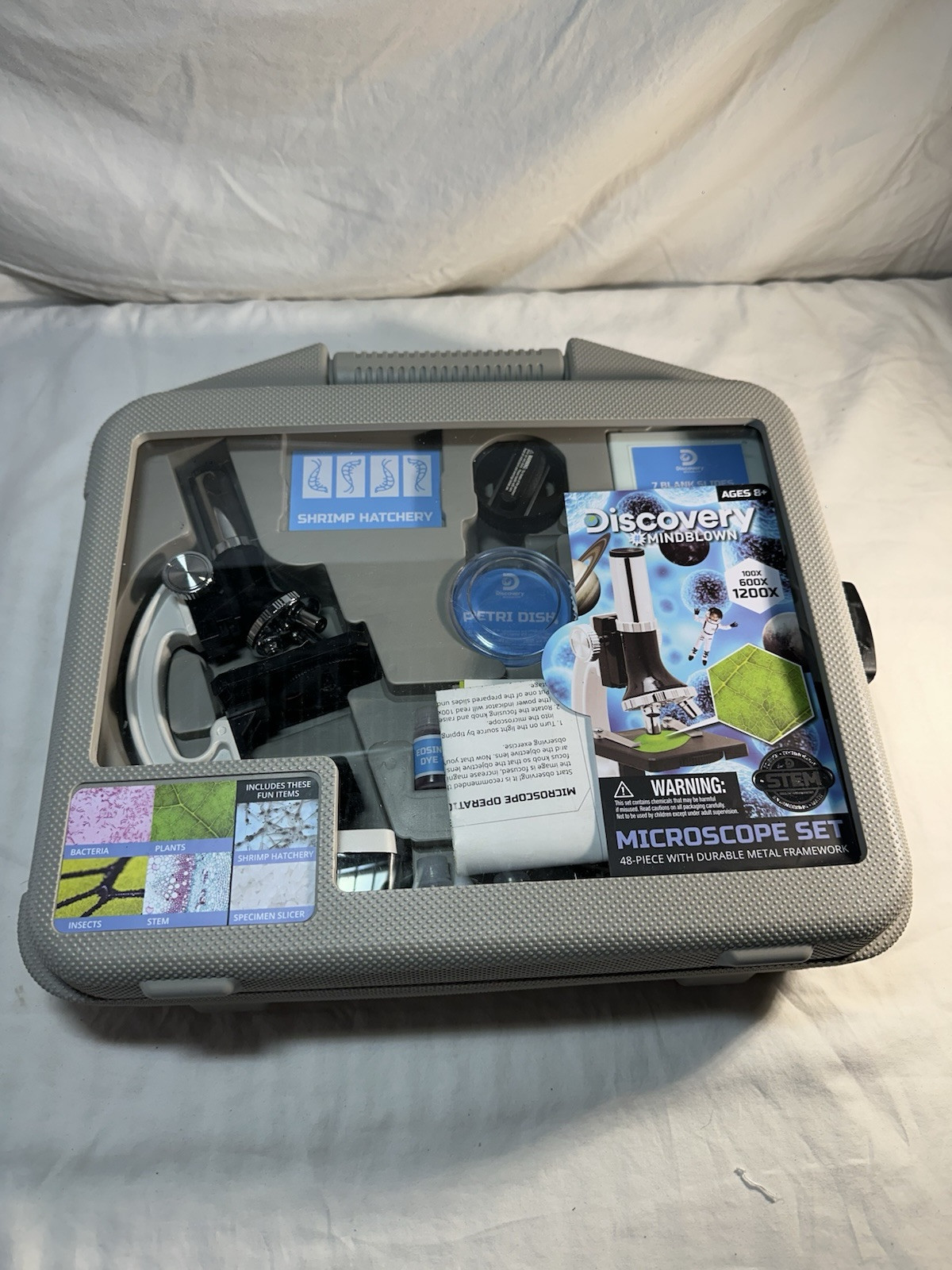 Discovery Mindblown Microscope 48 Piece Set & Case Kids Science Chemistry STEM