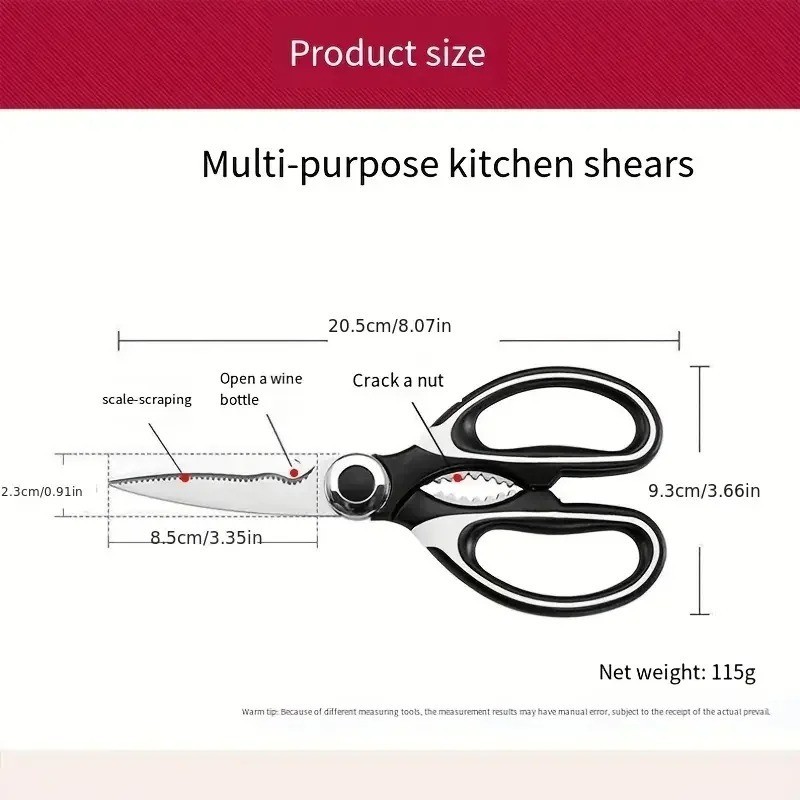 Multifunction Stainless Steel Kitchen Scissors Chicken Bone Fish Cutter