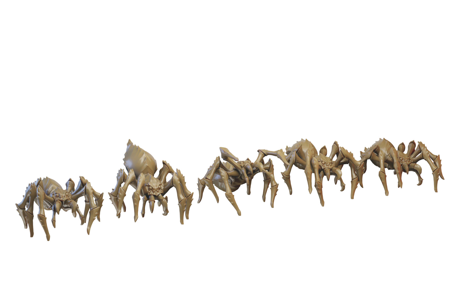 x5 Warriors of the North - Giant Spiders - Illhadiel Miniatures 28mm
