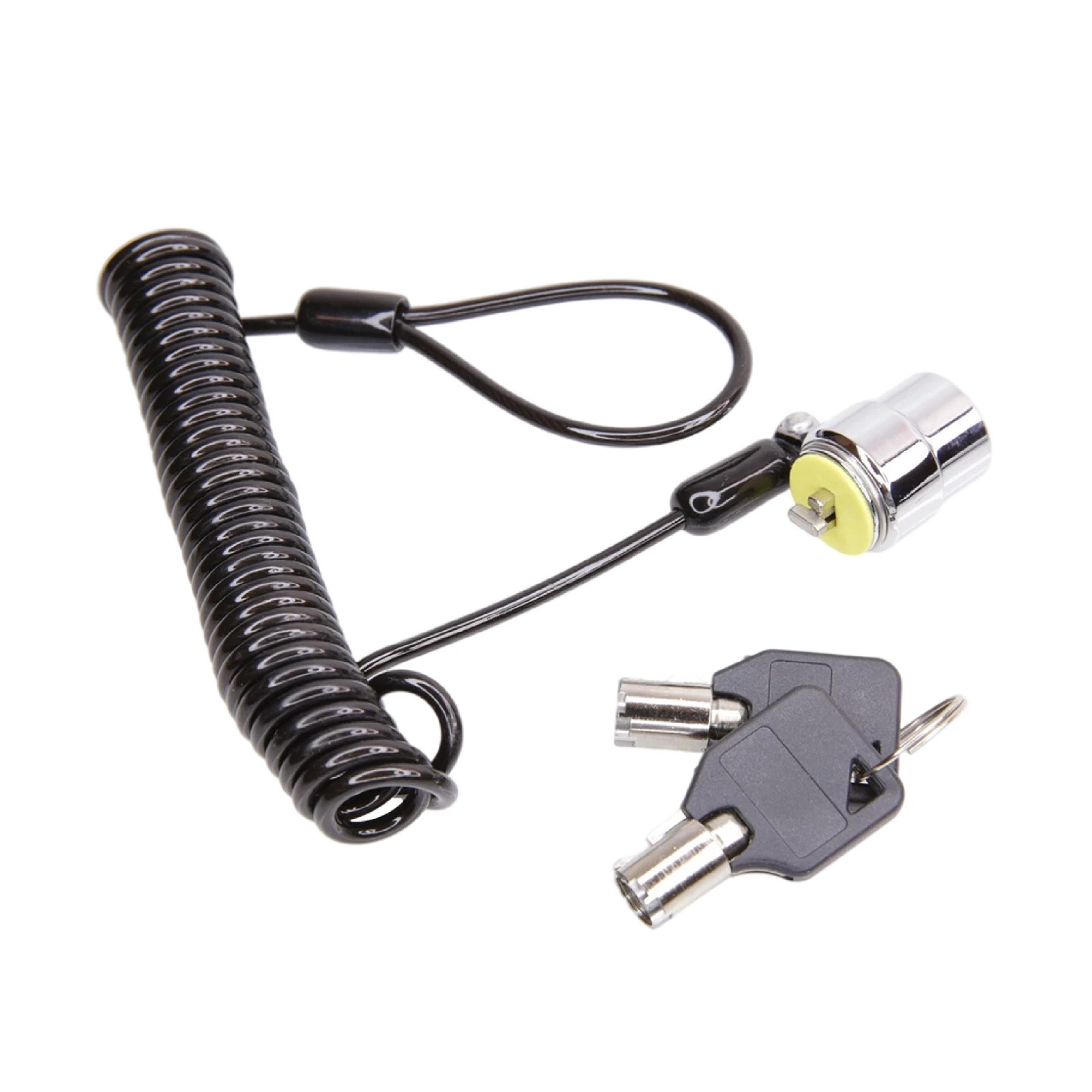 Laptop Cable Lock Coiled Steel Keyed Security T-Bar 2 Keys Anti-Theft G8