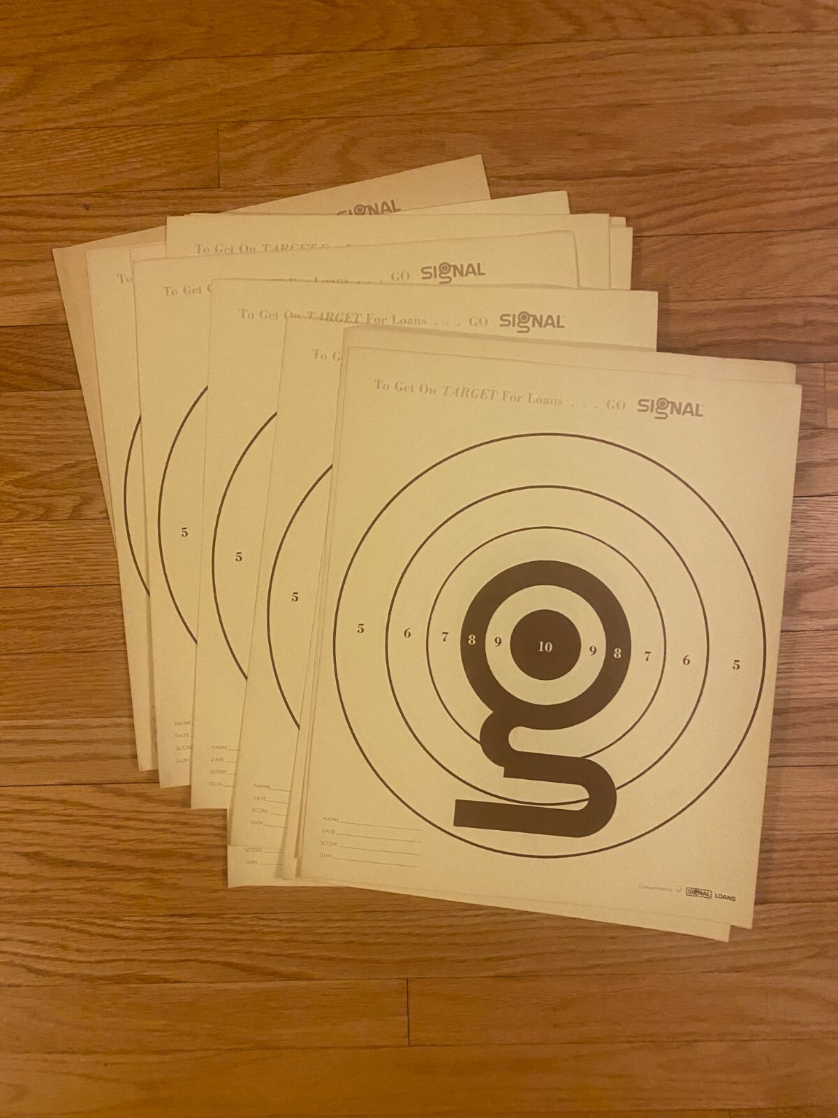 Lot of 15 Vintage Signal Bullseye Shooting Targets Police Army FBI 10 x 12 Paper