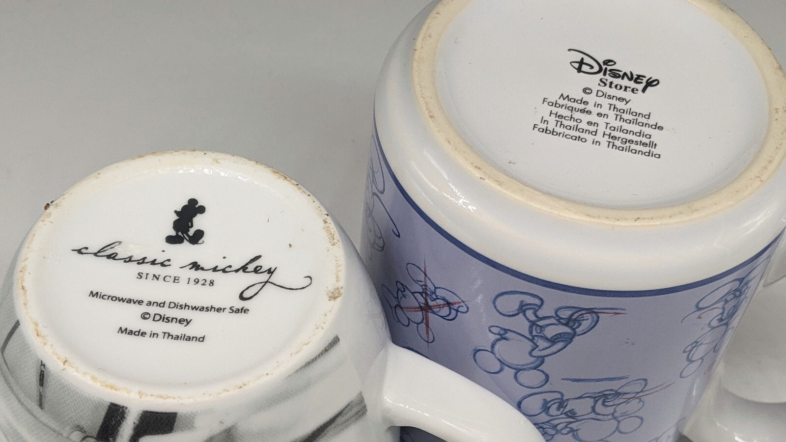 Two Disney Mickey Mouse Mugs