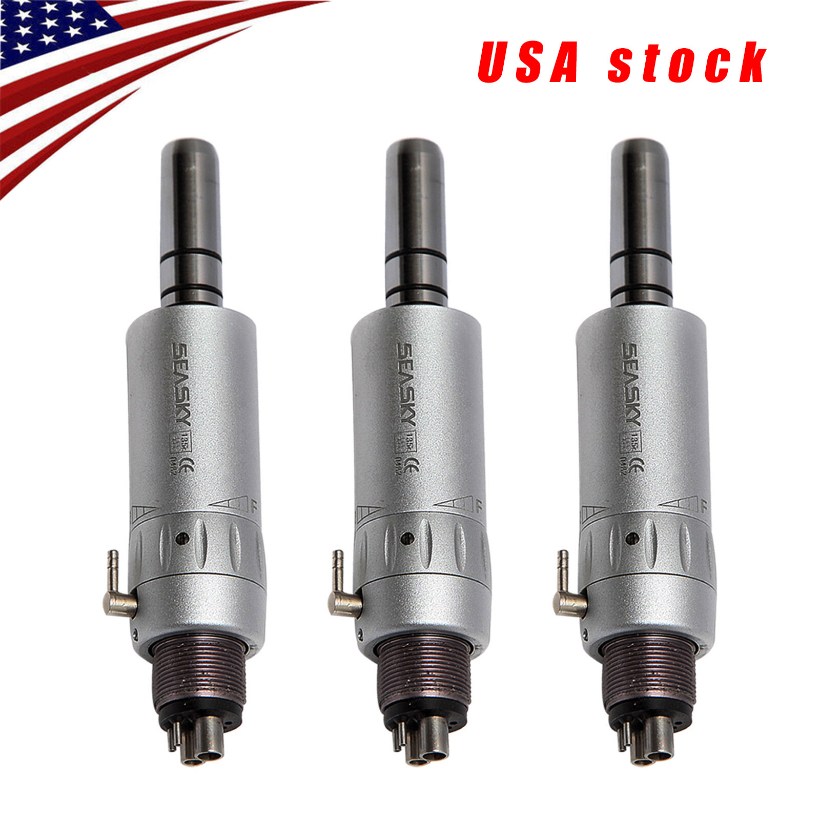 3PCS Dental Slow Low Speed Air Motor Micromotor 4-Hole Handpiece Connector 4H