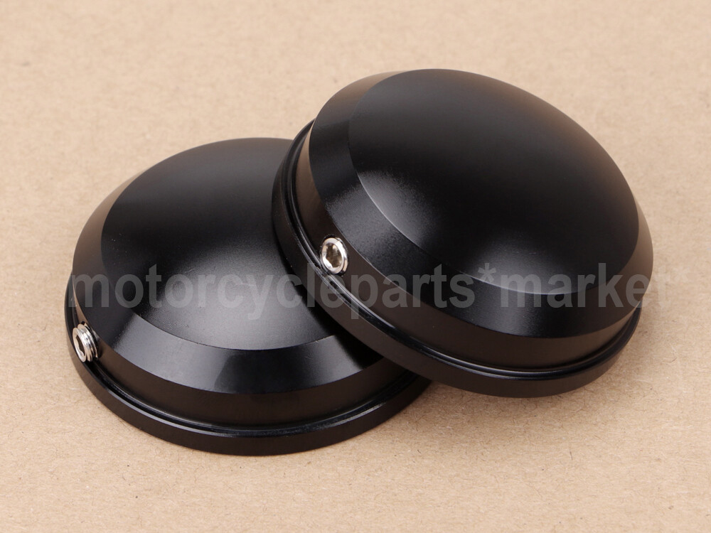 Motorcycle Black Upper Fork Stem Nut Covers for Harley 86-17 FLSTC FLSTF Softail