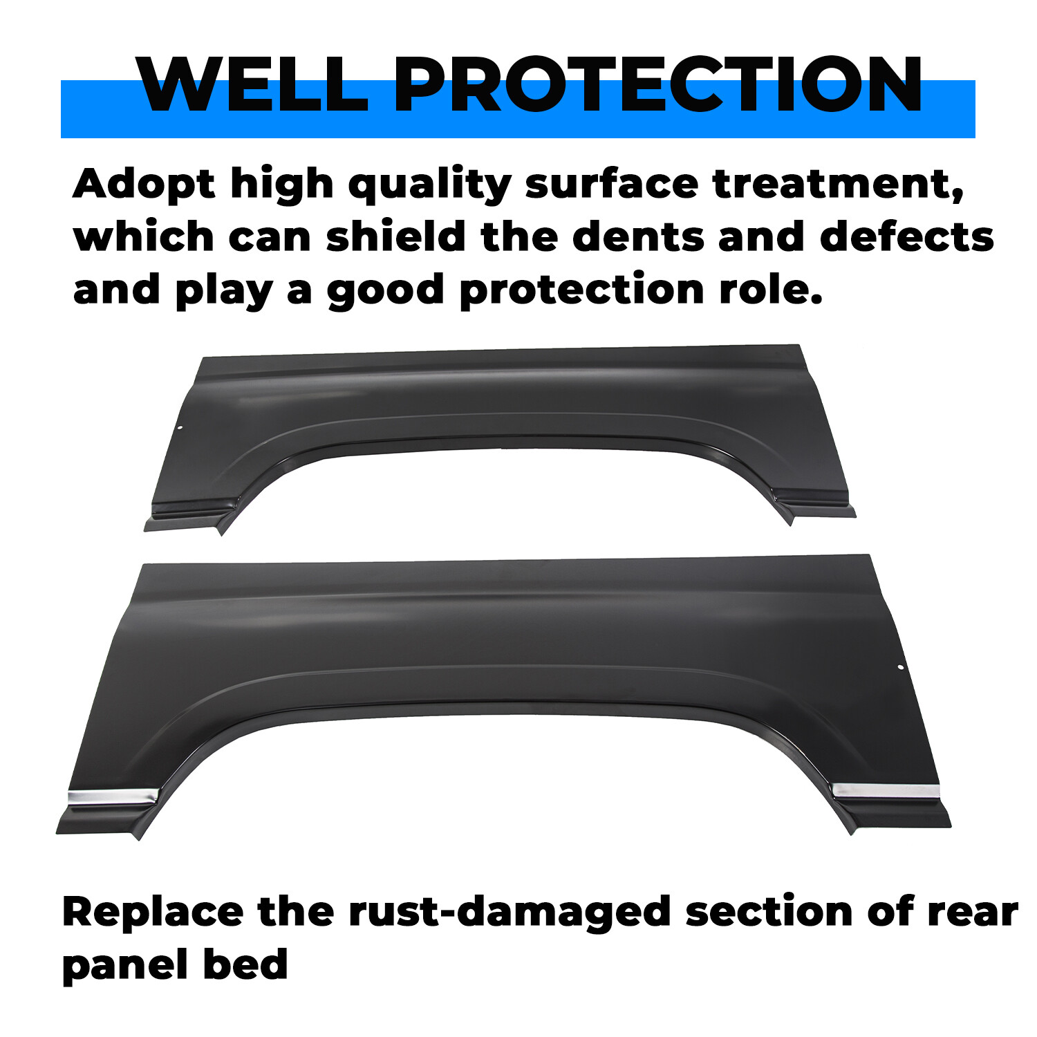 Bed Rear Wheel Arch Repair Patch Panel Pair For 94-01 Dodge Ram 1500 2500 3500