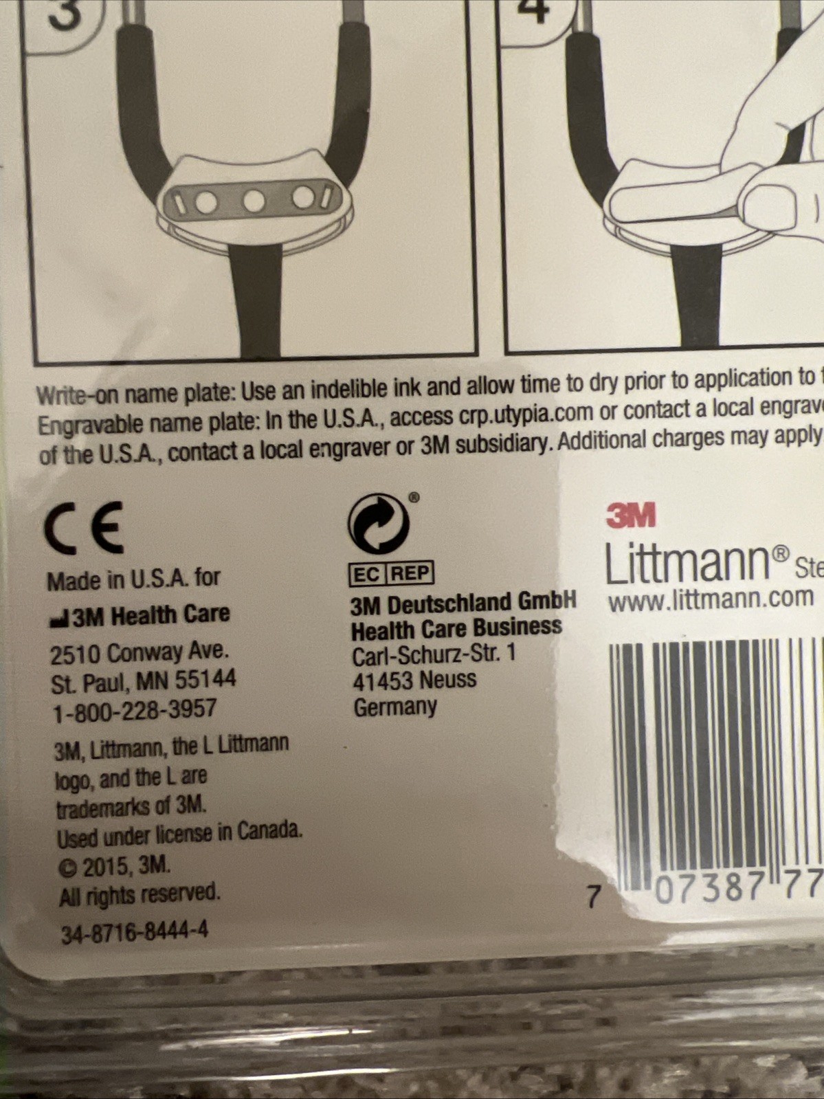 Littmann Stethoscope Identification Tag - Gray #40008