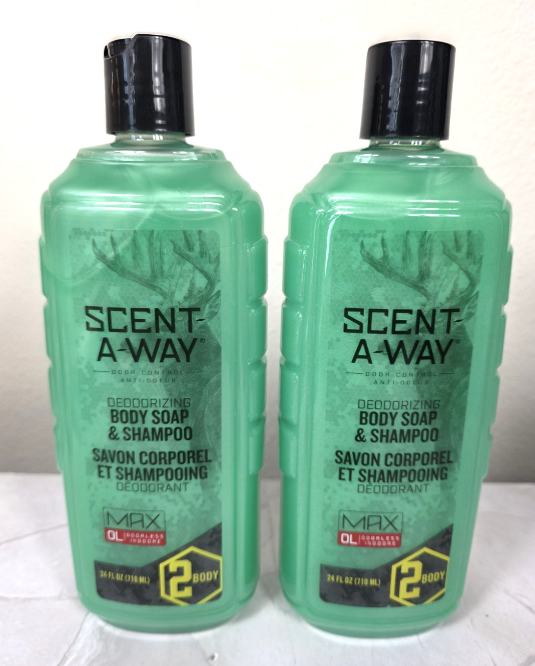 Hunters Specialties Scent-A-Way Body Soap & Shampoo Odor Control 2-Pack 24oz