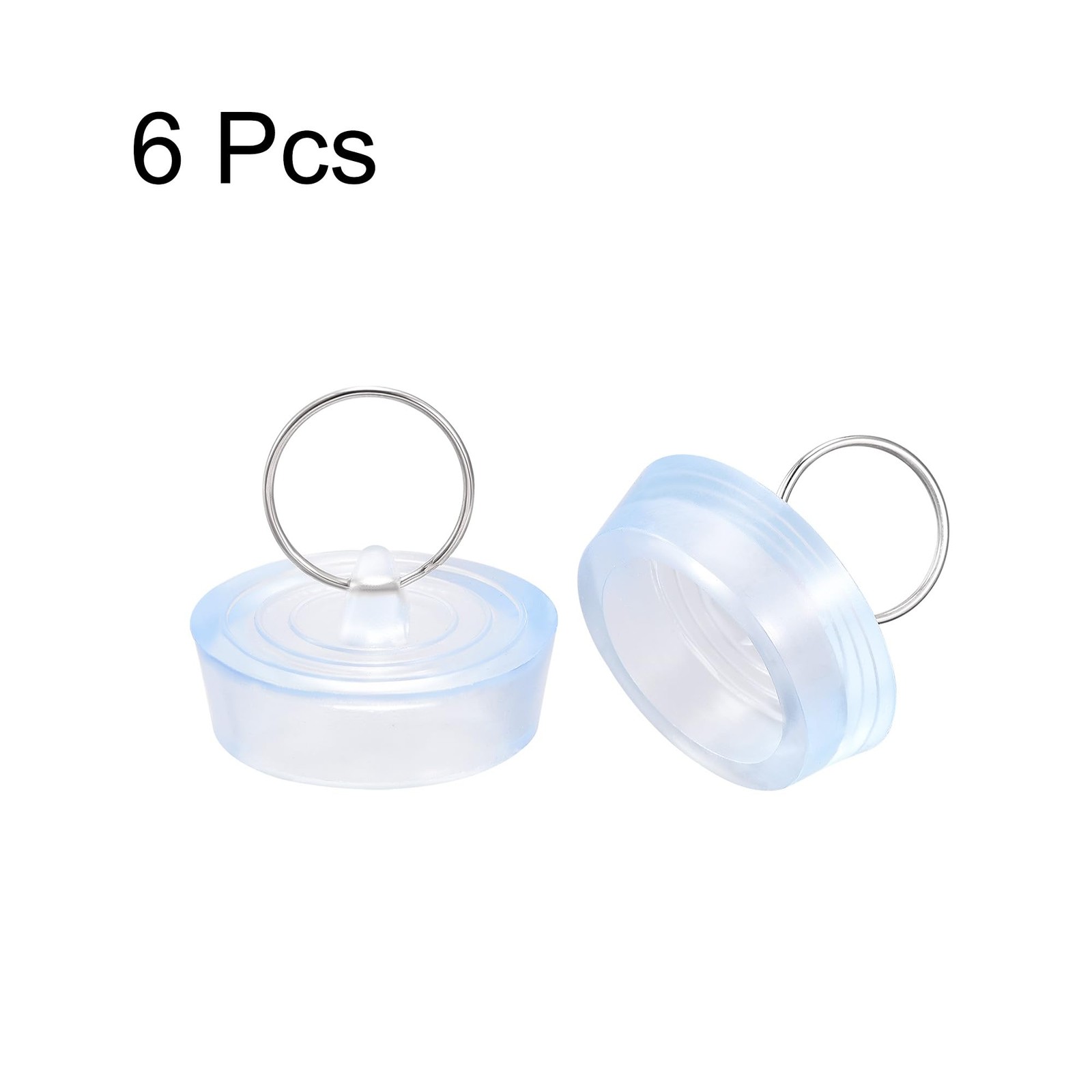 uxcell Rubber Sink Plug, Clear Drain Stopper Fit 1-1/2" to 1-5/8"