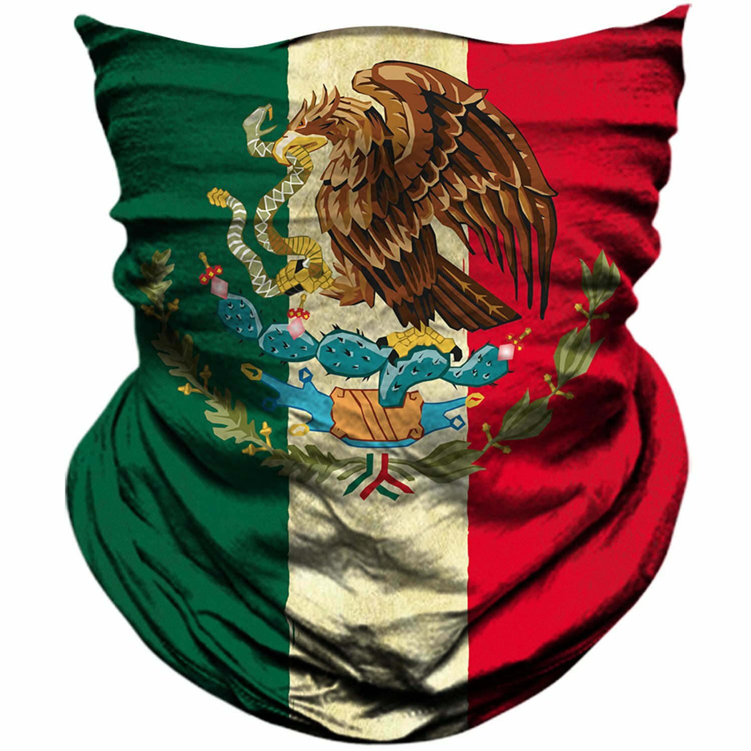Mexico Flag Face Scarf Balaclava Neck Gaiter Headwear Bandana Headband