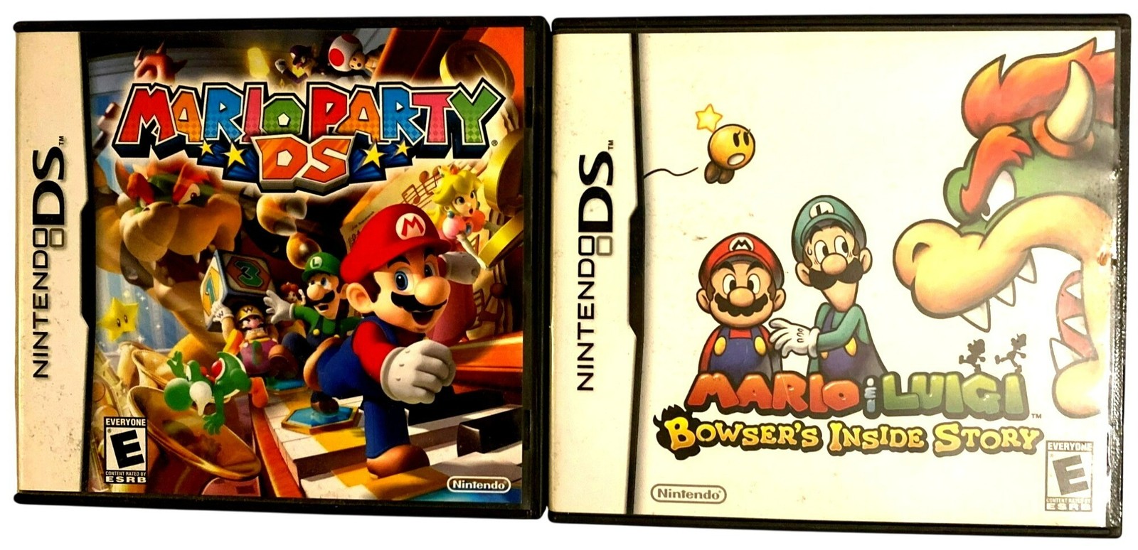 Vintage Nintendo DS, Mario & Luigi Mario Party DS Original CASE ONLY Inserts