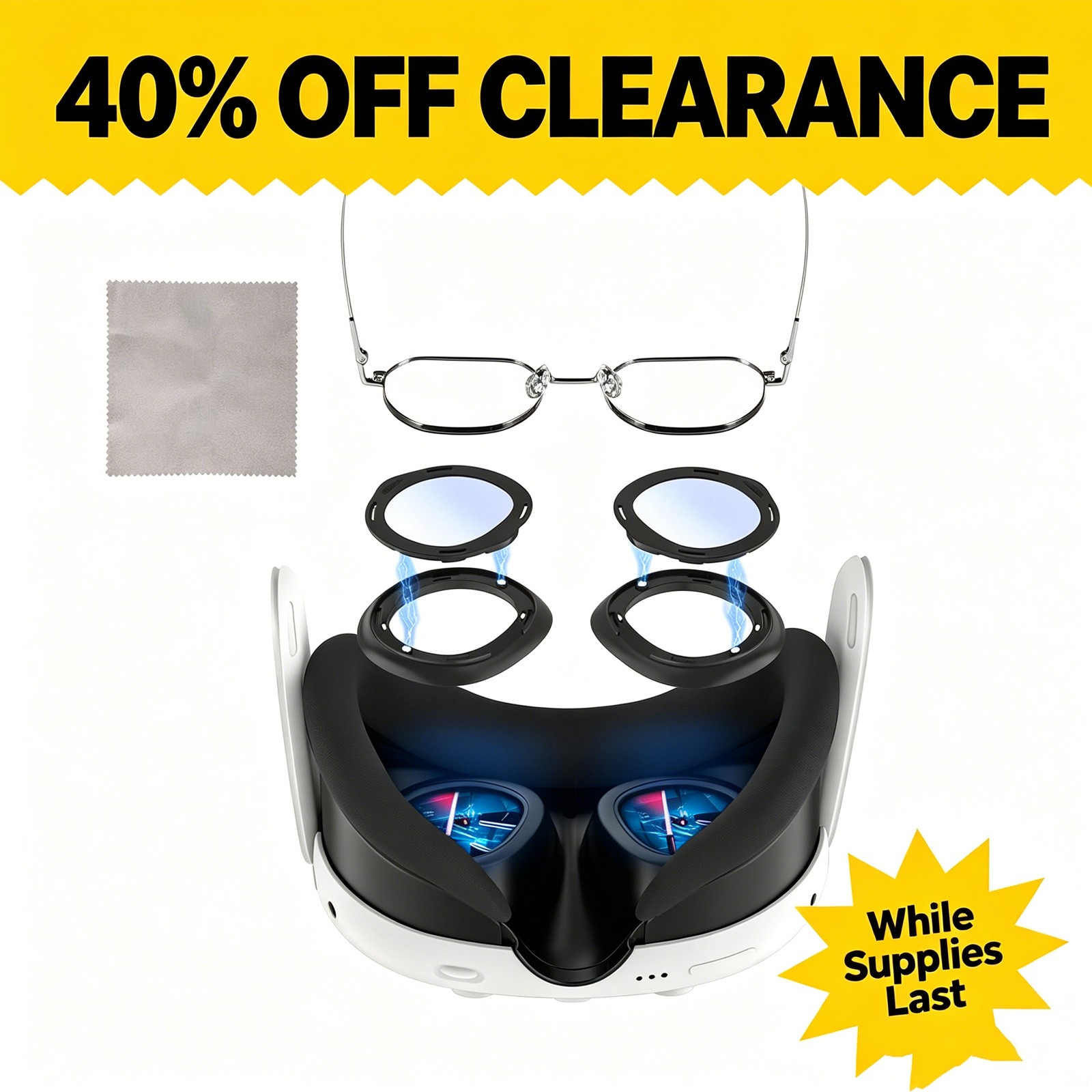 For PSVR2 Blue Light Blocking Glasses Spacer Anti-Scratch Ring Adapter Protector