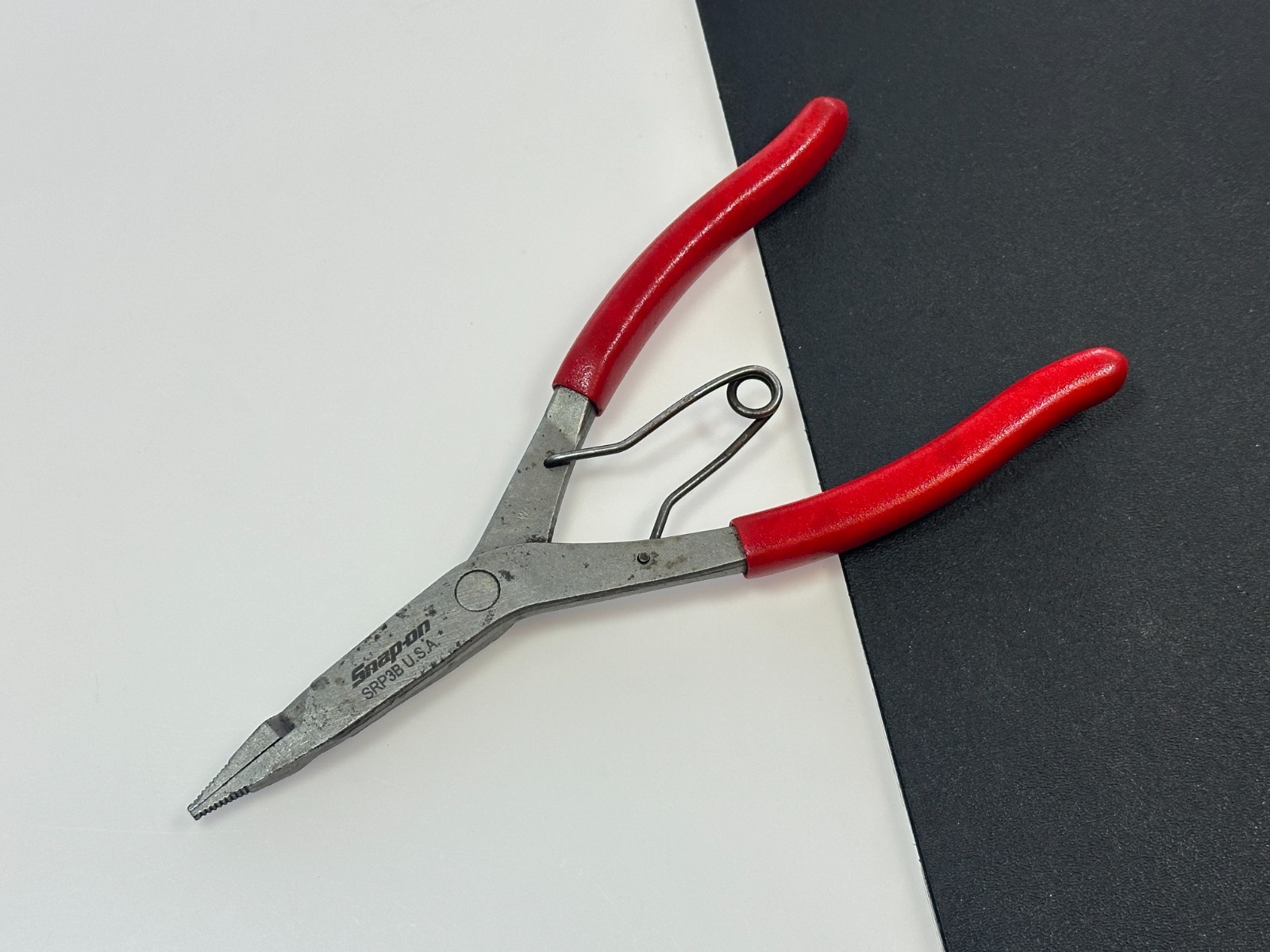 🇺🇸 Snap-on Tools SRP3B Snap Ring Serrated Jaw Straight Tip Retaining Pliers