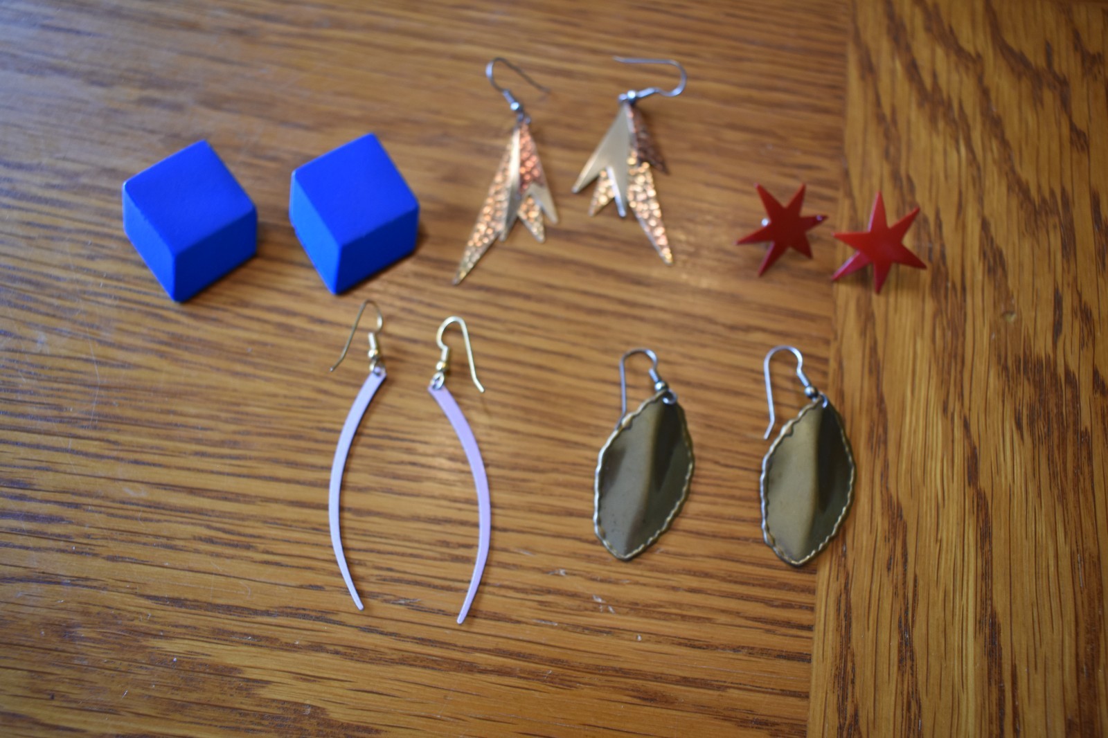 Vintage 1980s Retro Earrings, Very Eclectic Selection, Excellent Condition