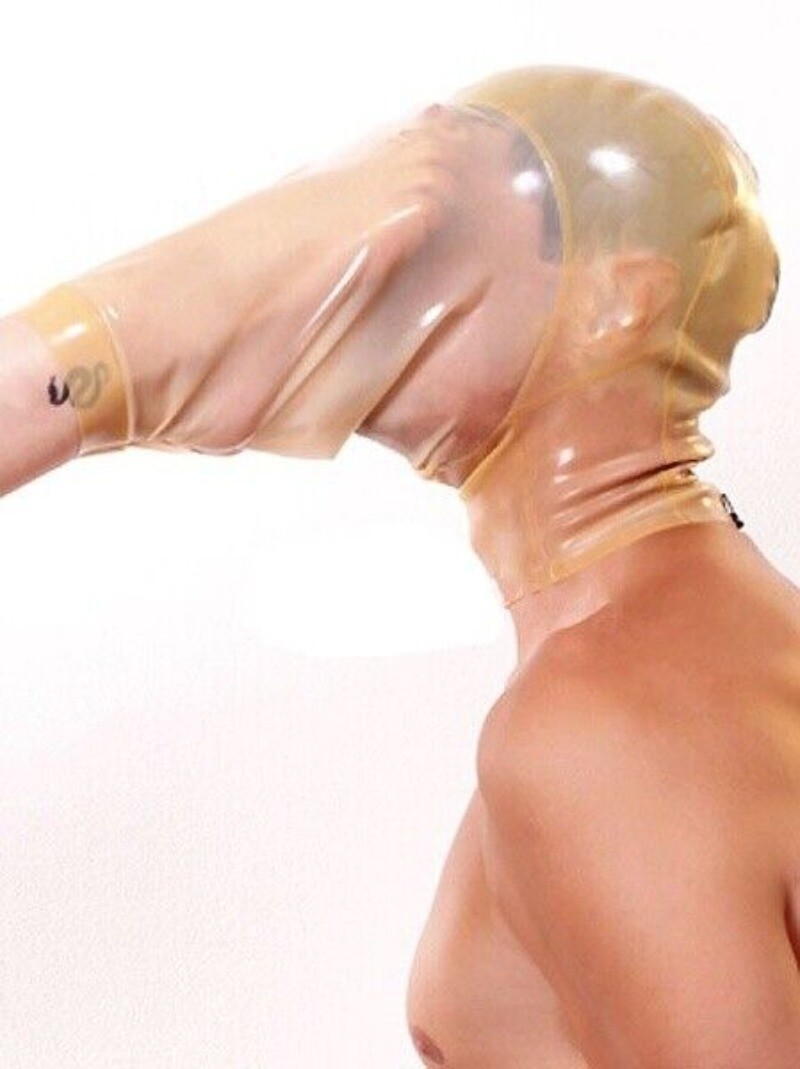 Latex Hood Coat Disguise Mask Spoof Feet Asphyxiation Headgear Cosplay Party New