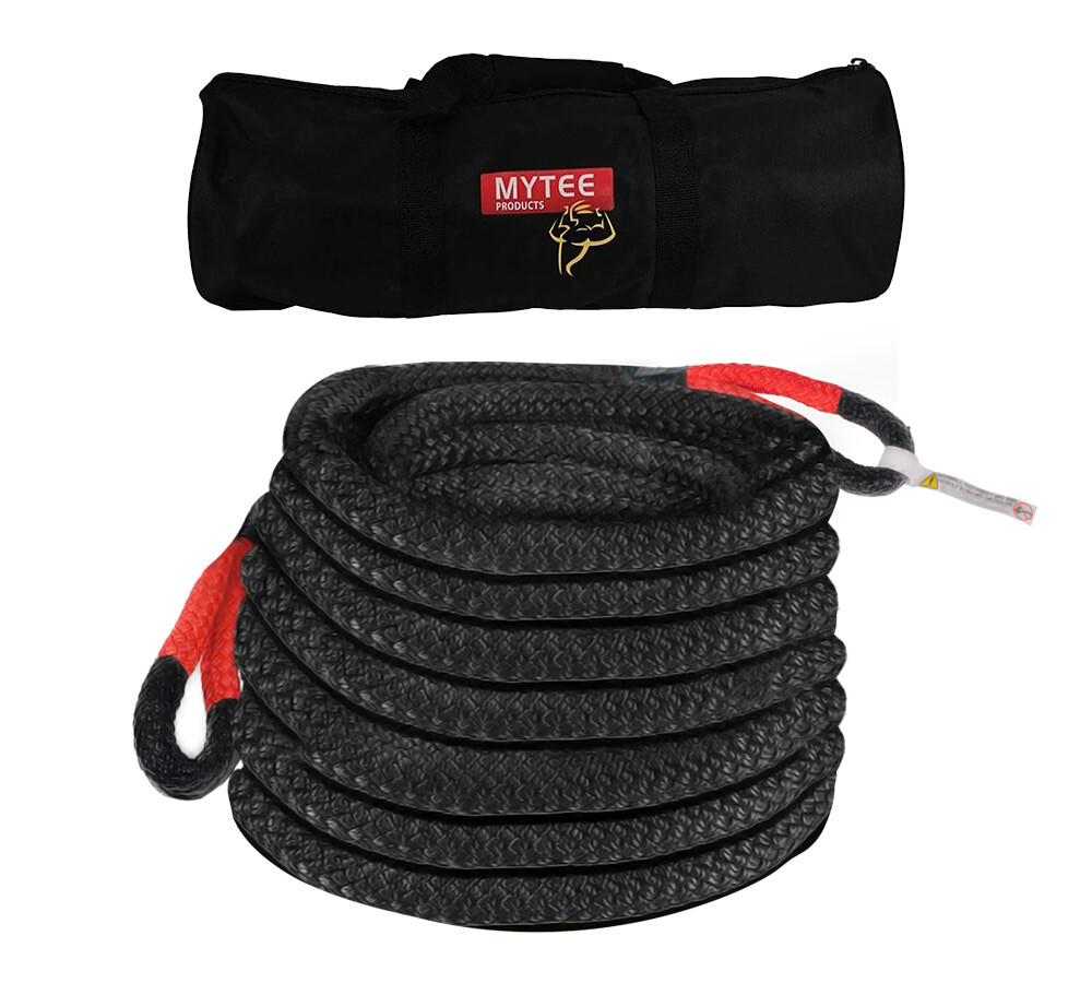 1-1/2"x30' Kinetic Recovery Tow Rope 74,000 LBS Red & Black Offroad Snatch Strap