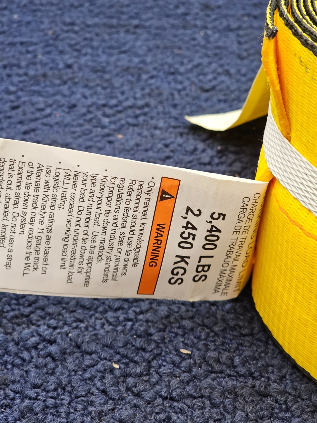Kinedyne 422721 4" x 27' Cargo Winch Strap with 4" Flat Hook Yellow