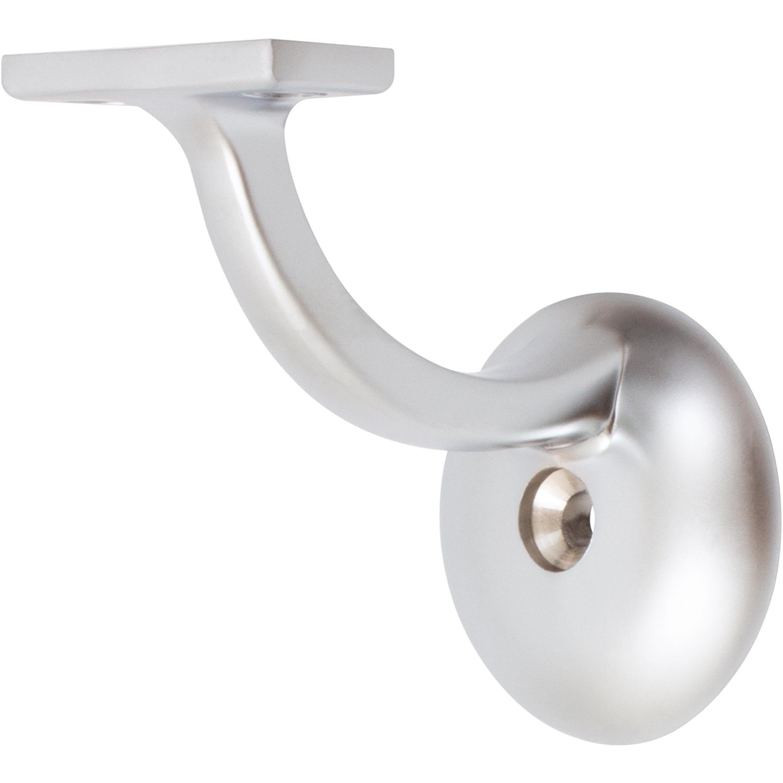 Heavy-Duty Handrail Bracket with 2-1/8" Round Base, Satin Chrome by Stone Harbor
