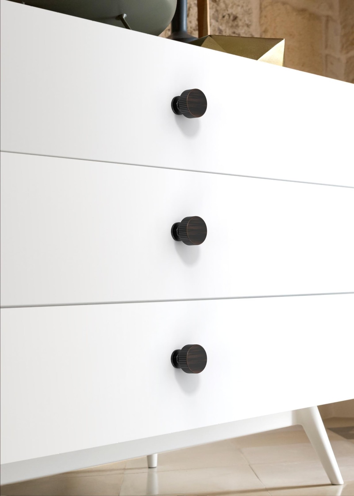 10 Pack Matte Black Cabinet Knobs 1-1/10 Inch(28mm) Single Hole Cabinet Pulls...