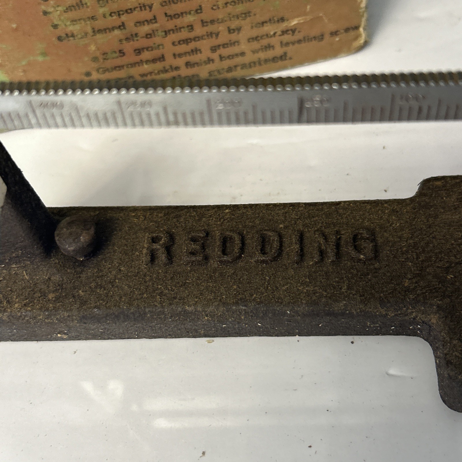 Vintage Redding Powder & Bullet Scale – Complete in Box –