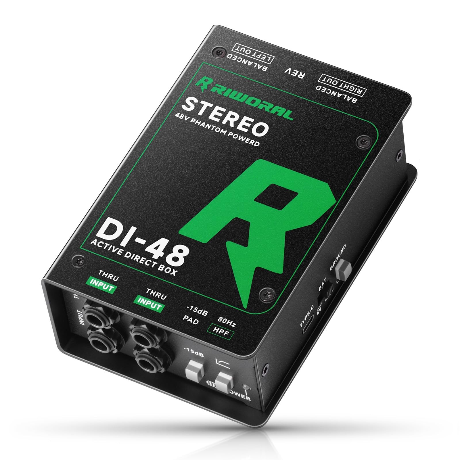 Direct Box with Dual 1/4” High-Impedance Stereo Inputs Di Boxes Active