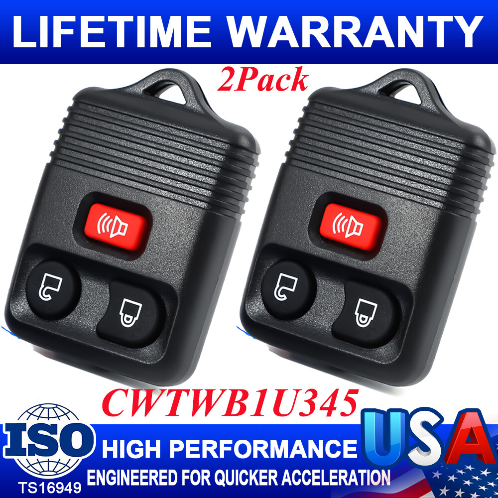 2X Keyless Entry Remote 3 Button Key Fob For LINCOLN FORD MERCURY Car Truck SUV