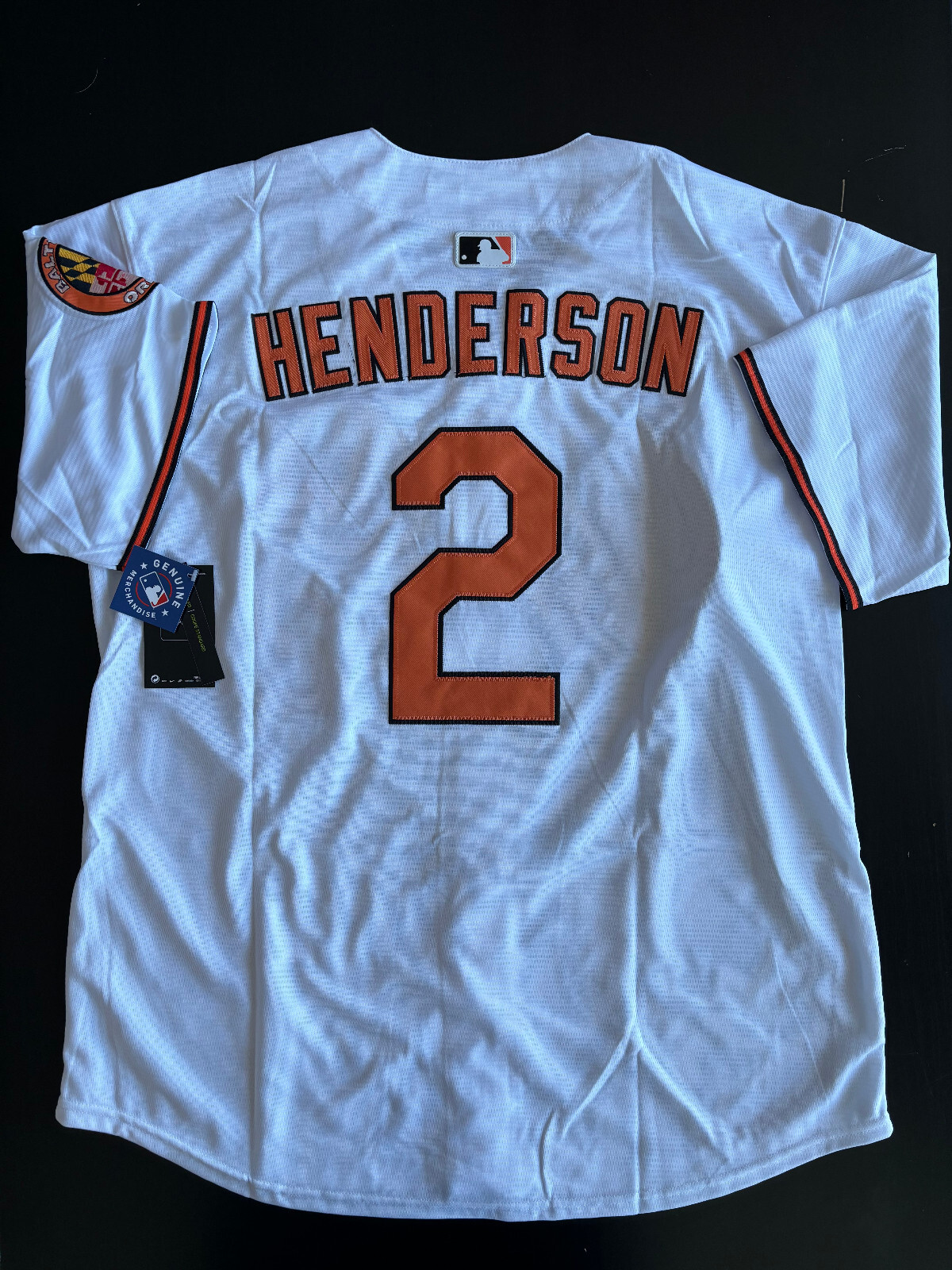 Gunnar Henderson #2 Men's Baltimore Orioles White Flex Jersey XL - NWT
