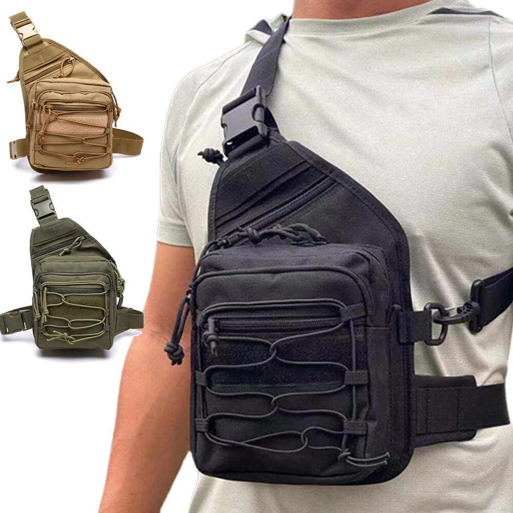 Tactical Shoulder Bag Gun Holster Military Sling Bag Hunting Chest Waist Bags