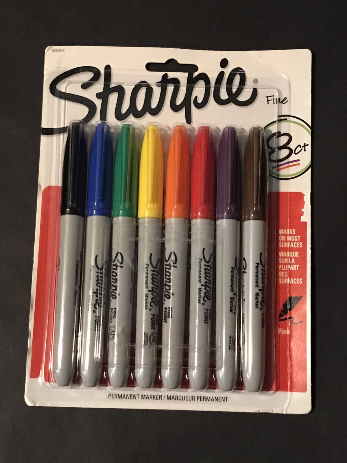 Sharpie (8ct) Assorted Colors Fine Point Permanent Markers Quick Drying