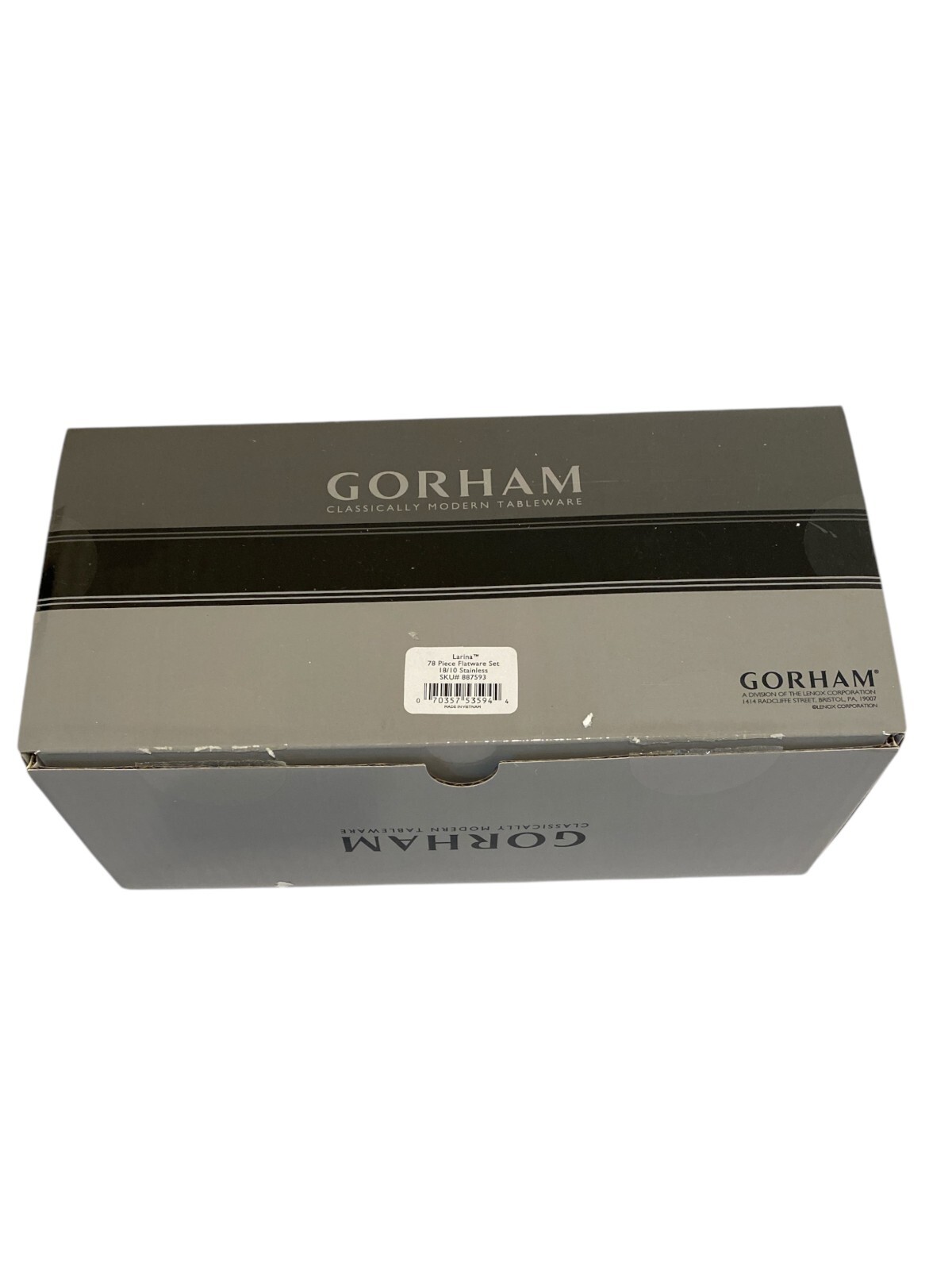 NIB Gorham Larina Classically Modern Tableware Flatware 78 Pcs Set