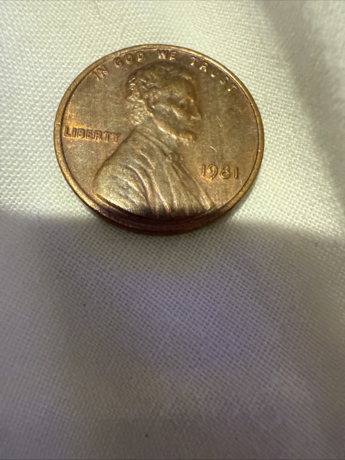 Rare 1981 Lincoln Memorial Penny Coin No Mint RD Obverse-Reverse Letters Errors
