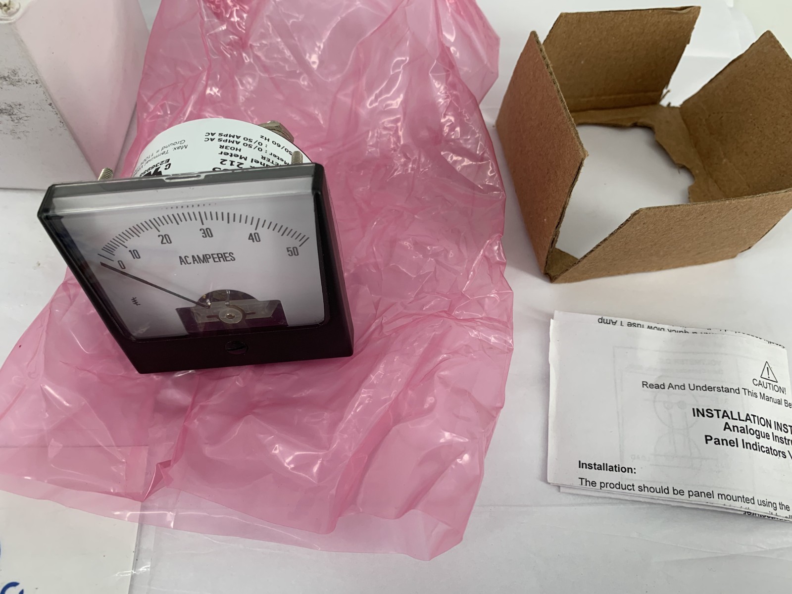 12G385 Industrial Analog Panel Meter AC Current 0-50 Amperes