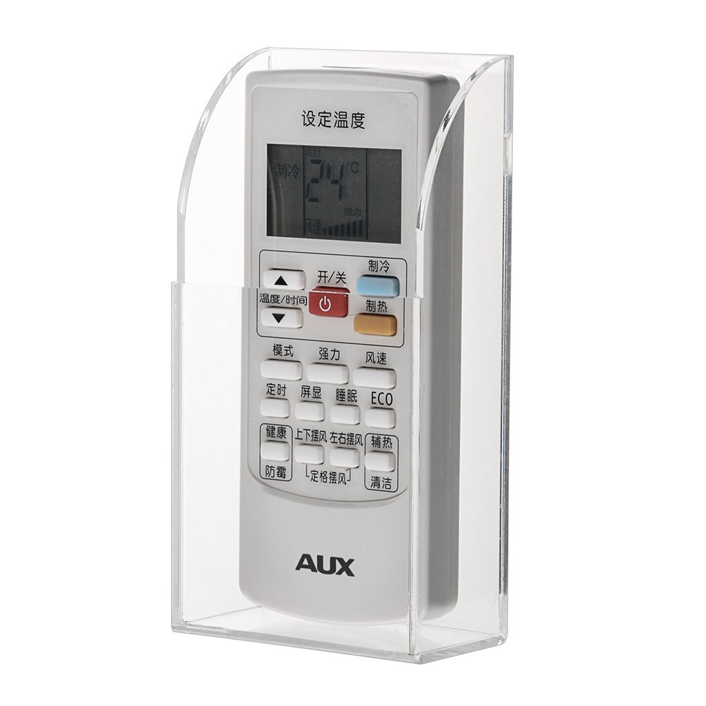 Hipiwe Wall Mount Remote Control Holder Clear Acrylic Media Small,