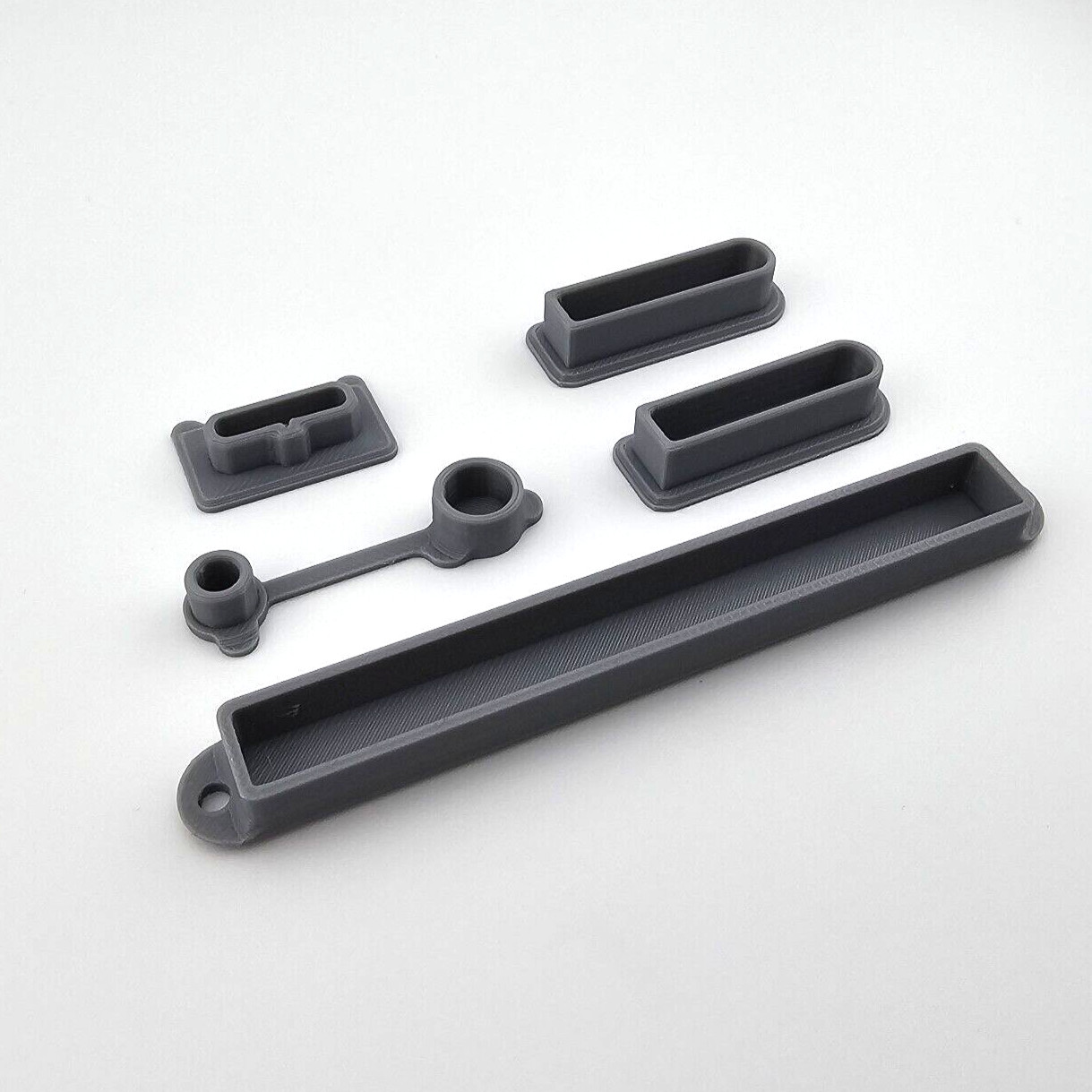 Super Nintendo SNES Console Port Dust Protectors 3D Printed - 5pc Set Gray/Grey