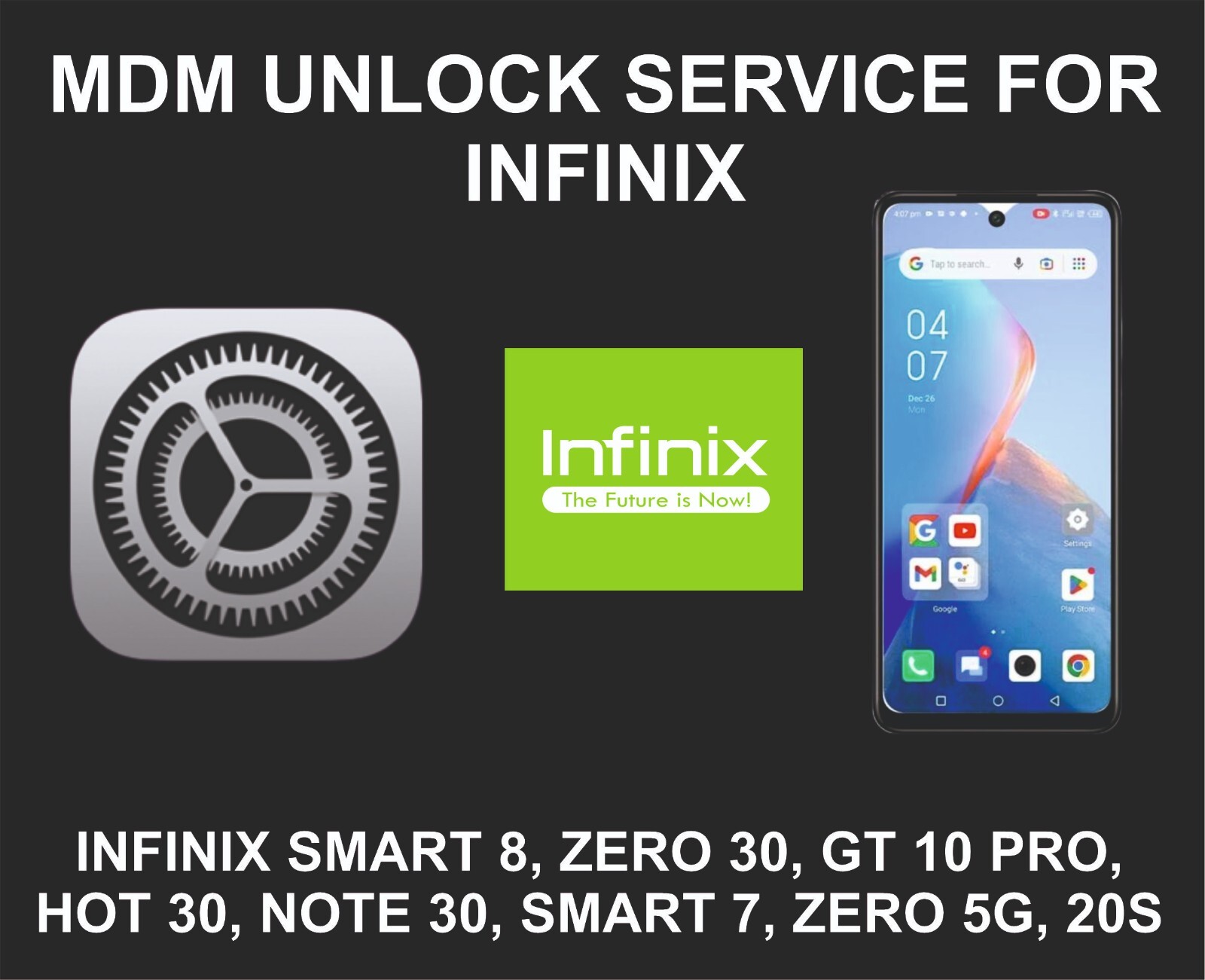 Infinix Mgt Repair, All Infinix Models, GT 20 Pro, Note 40 Pro, Hot 40 Pro, Smar