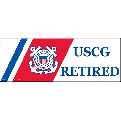 U.S. Coast Guard Retired Bumper Sticker - Free Shipping - New