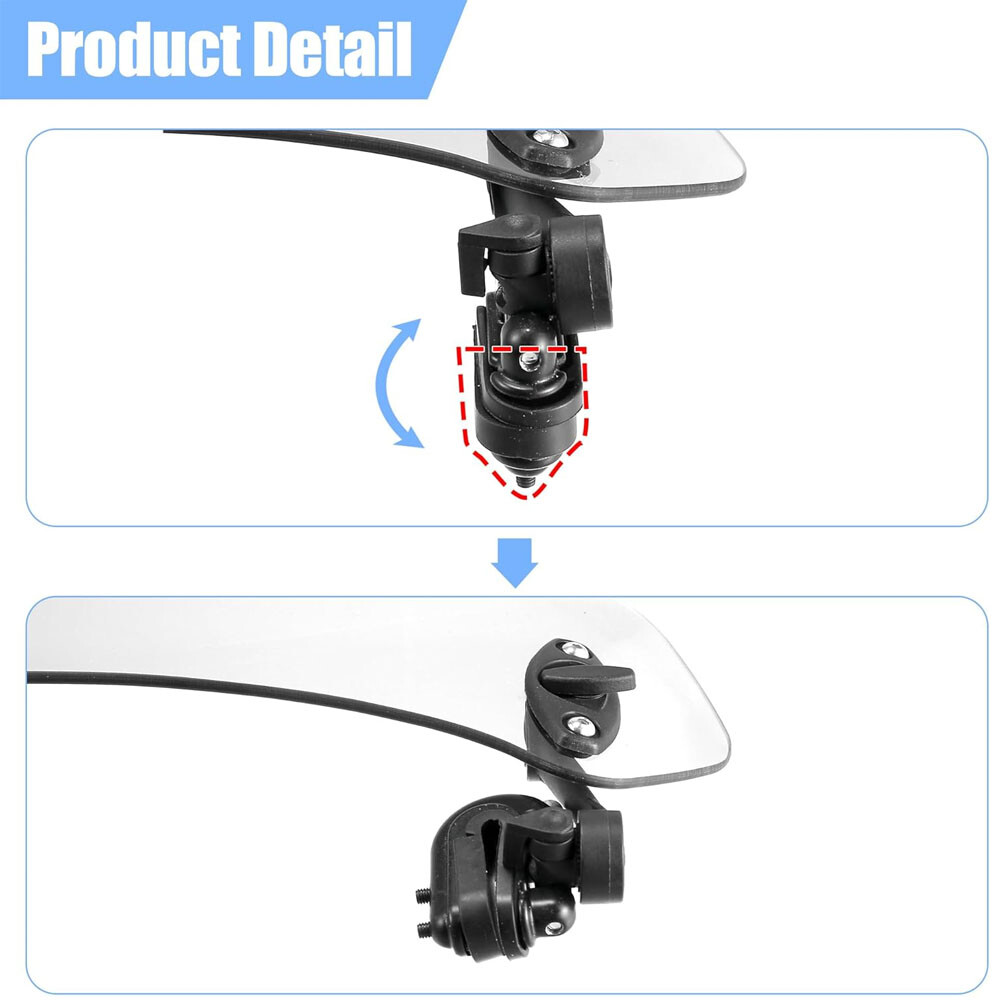 Motorcycle Adjustable Clip-on Windscreen Extender Windshield Extension Universal