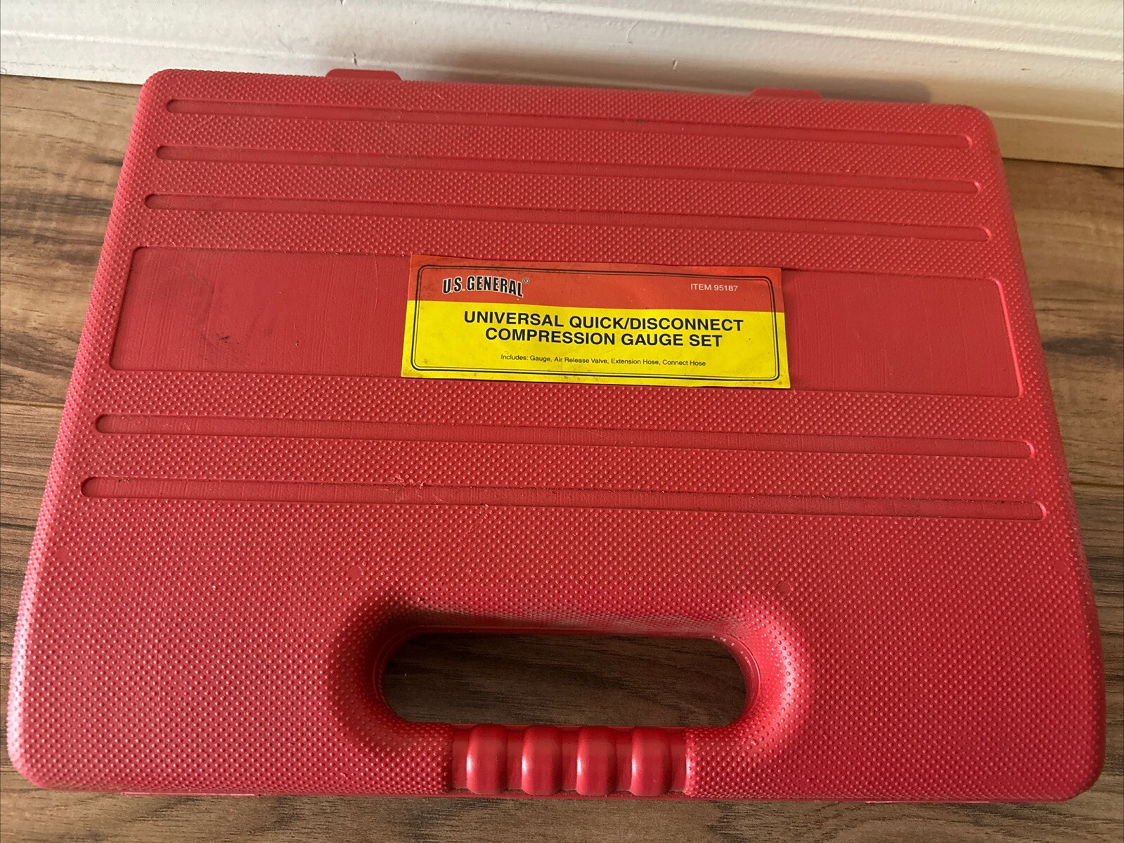 US General 95187 Universal Quick/Disconnect Compression Gauge Set Tester + Extra
