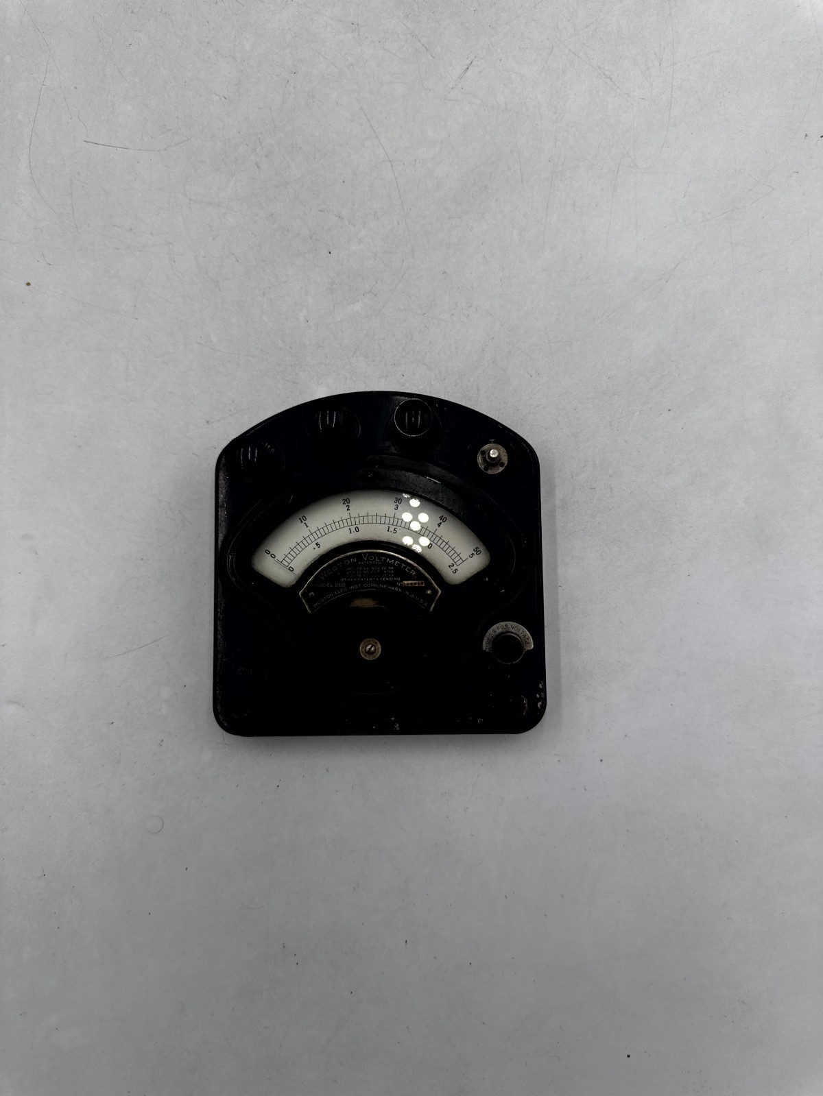 Vintage Weston Electrical 280 Voltmeter Black Analog Display 0 to 50 Volts Range