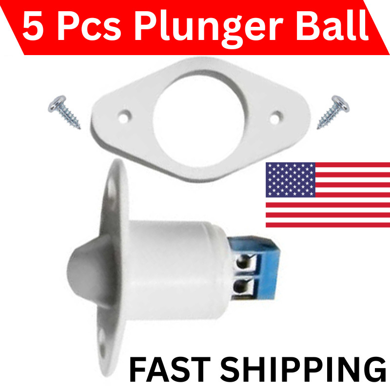 5 Recessed Plunger Ball Alarm SYSTEM Switch Reed Sensor Contacts Door Window