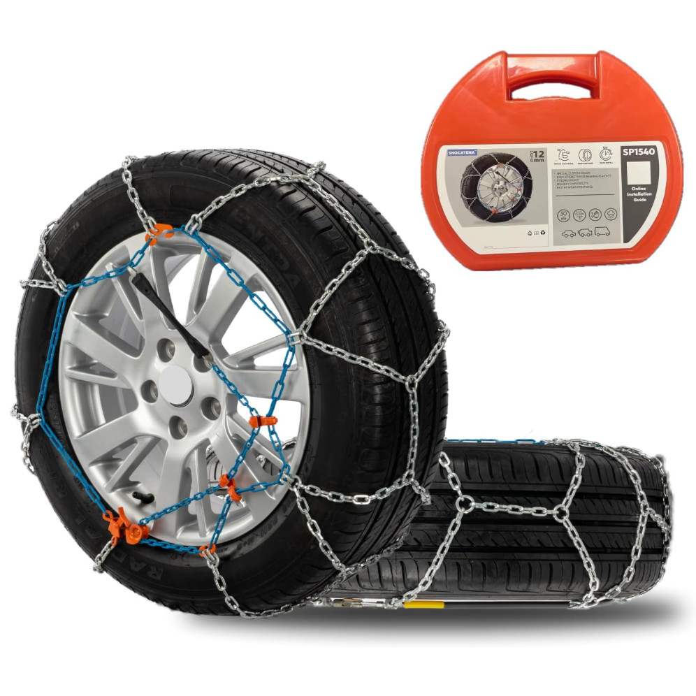 Snow Chains Car SUV Truck Pickup Universal Tire Chains Set of 2 Fits 15"-20" OD