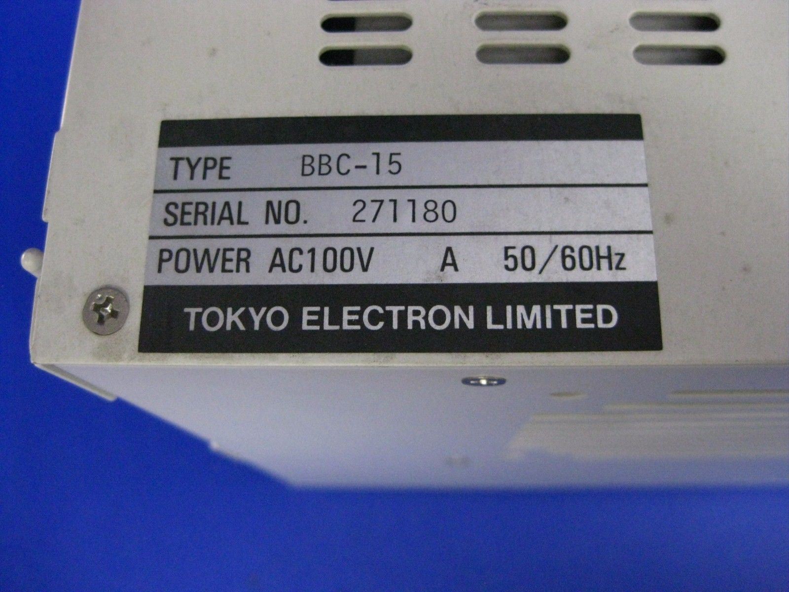 TEL Tokyo Electron BBC-15 Controller Unit CTL-11, DS1187-007532R11, Used