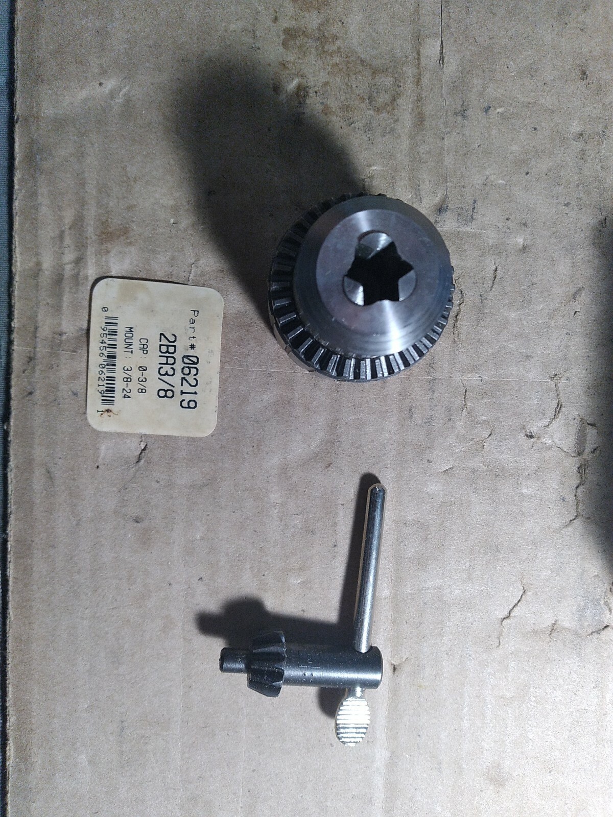 Jacobs Drill Chuck 2BA3/8, 0-3/8"Cap. 3/8-24 Mount